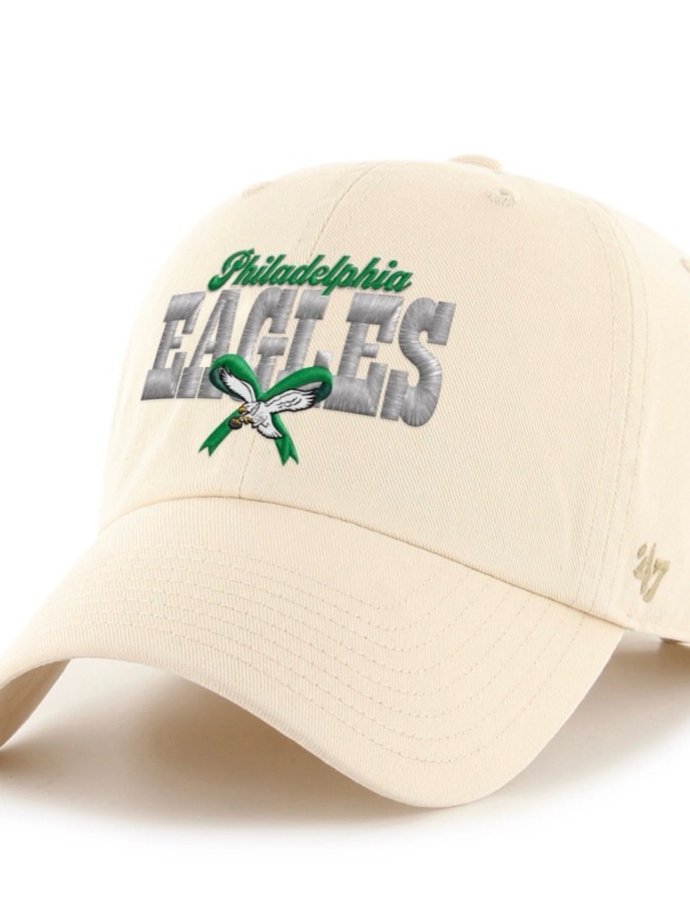 Philadelphia Eagles Cream Adjustable Baseball hat